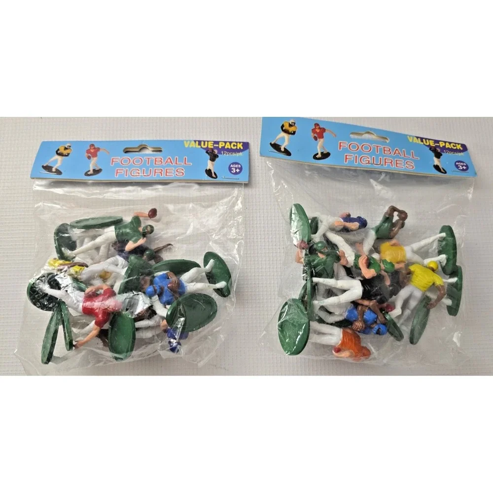 Lot of 2 Football Figures James Paul Toys Cake Decor Toppers  24 Total